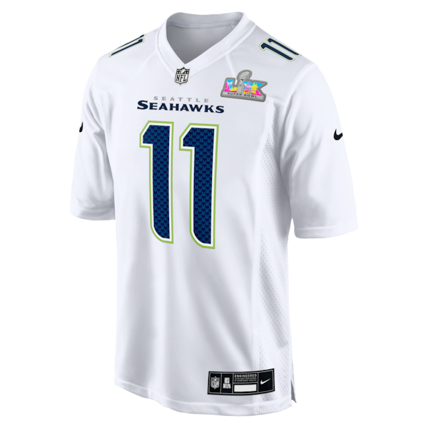 Men's Seattle Seahawks Jaxon Smith-Njigba Nike Super Bowl LX Patch Tundra Fashion Game Jersey - White/Black - Image 3