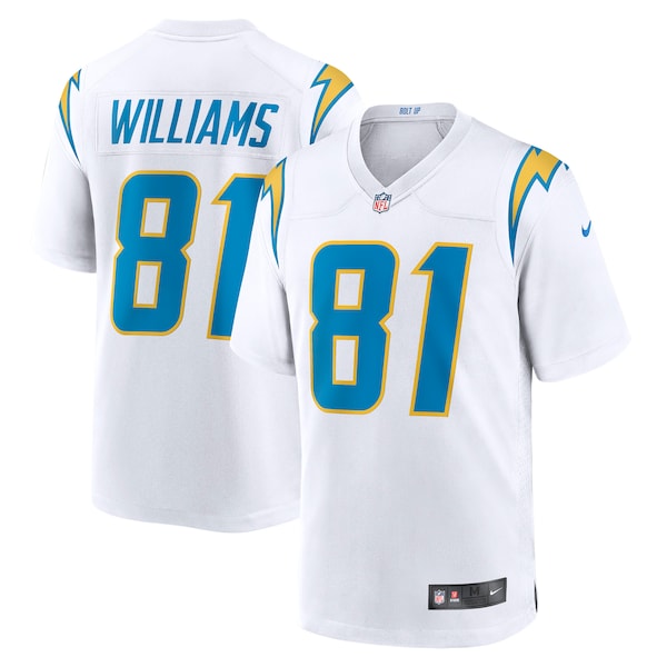 Mike Williams Los Angeles Chargers Nike Game Jersey - White/Blue/Navy/Royal - Image 9