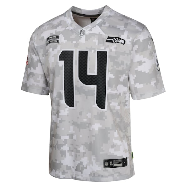DK Metcalf Seattle Seahawks Nike Youth 2024 Salute to Service Game Jersey - Arctic Camo - Image 2