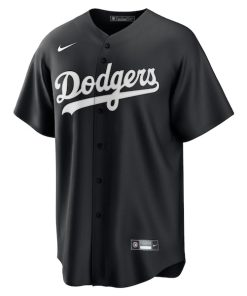 Alternative view of Los Angeles Dodgers Nike Official Replica Jersey - Black/White
