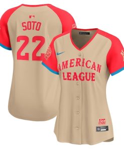 Juan Soto American League Nike Women's 2024 MLB All-Star Game Limited Player Jersey - Cream