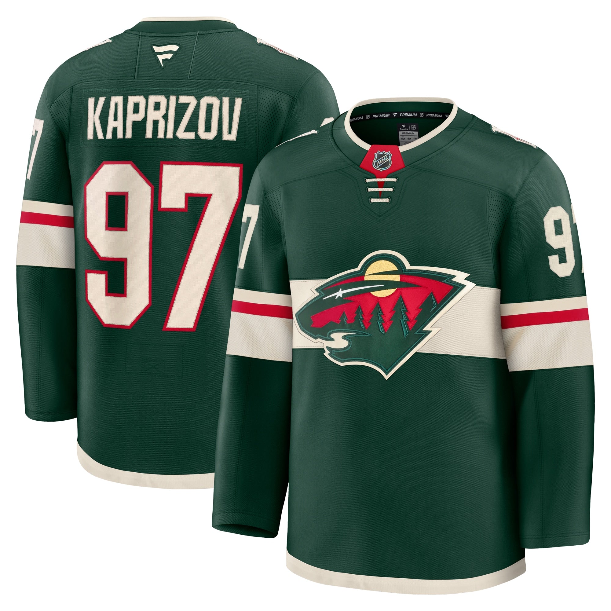 Kirill Kaprizov Minnesota Wild Away Premium Jersey - White/Green - Image 9