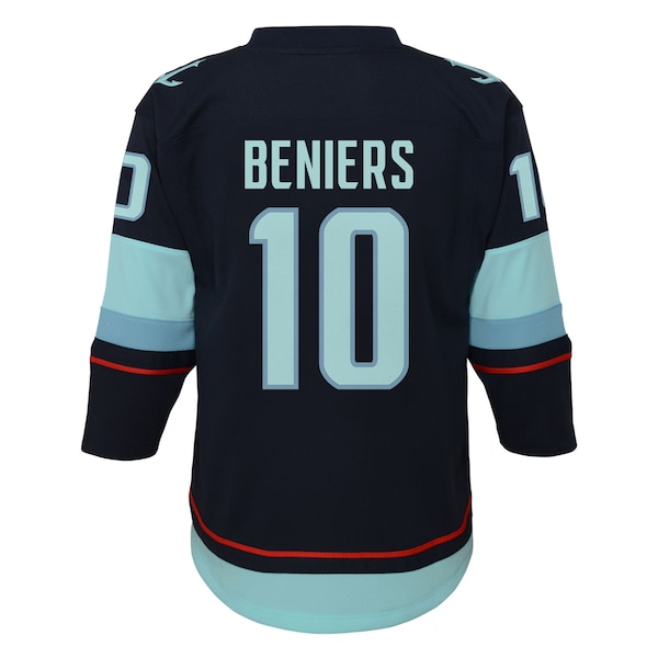 Matty Beniers Seattle Kraken Youth Alternate Replica Player Jersey - Navy - Image 3
