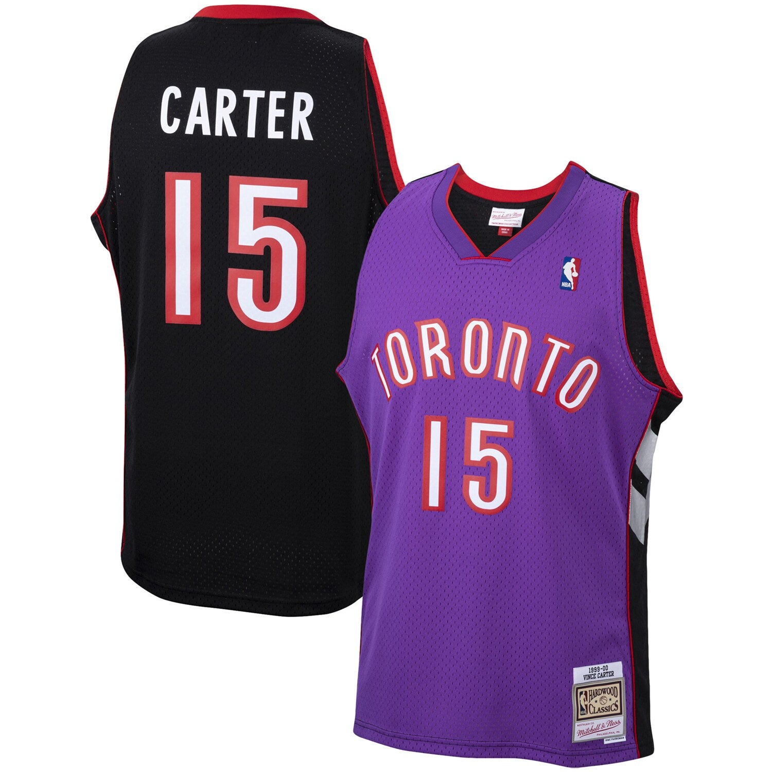 Vince Carter Toronto Raptors 1998/99 Hardwood Classics Swingman Jersey - White/Purple - Image 6