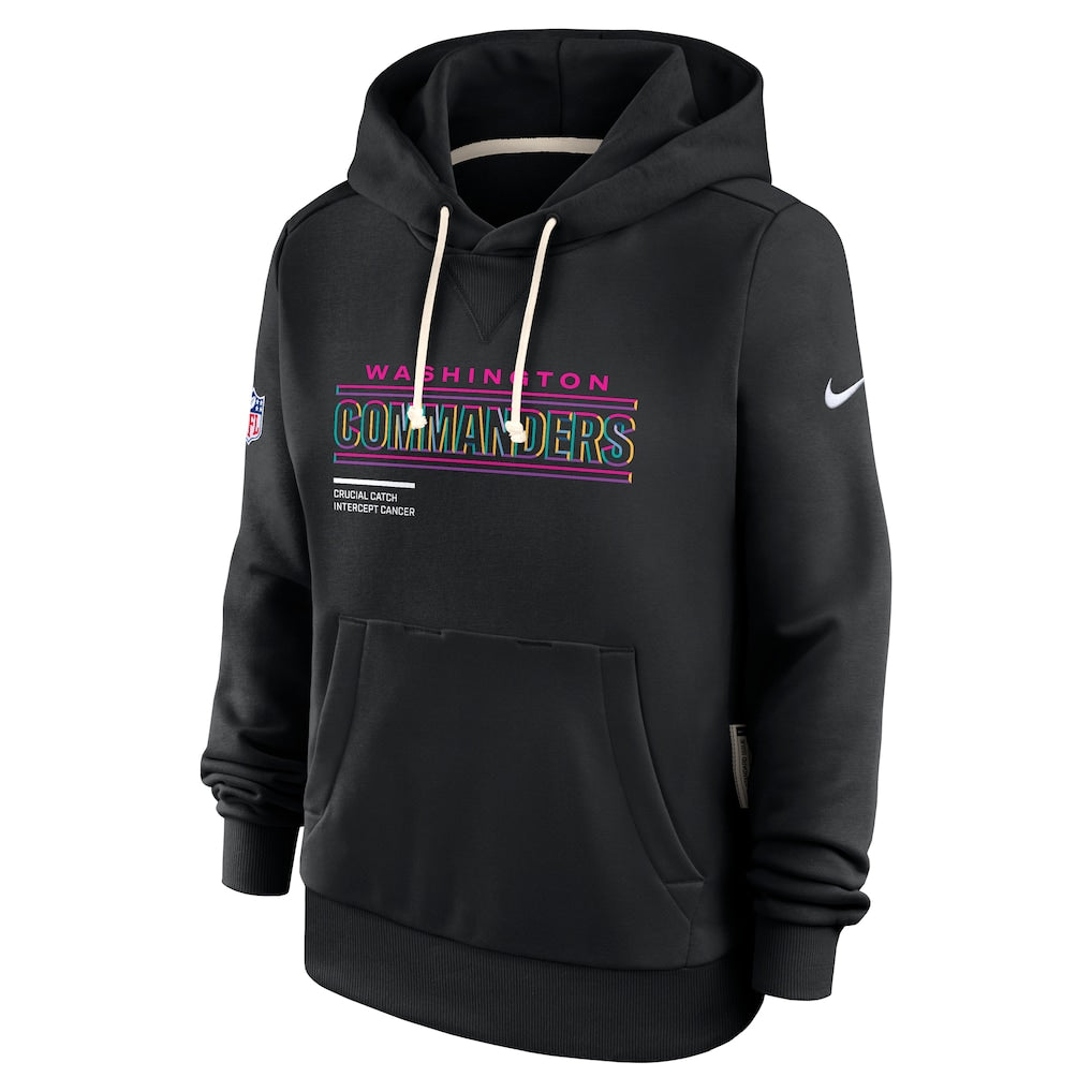 Washington Commanders Nike Women's 2025 NFL Crucial Catch Sideline Standard Issue Dri-FIT Hoodie - Black - Image 2