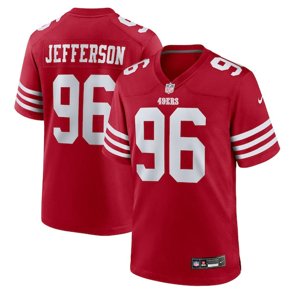Jordan Jefferson San Francisco 49ers Nike Team Game Jersey - Scarlet
