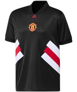 Alternative view of Manchester United adidas Football Icon Jersey - Black
