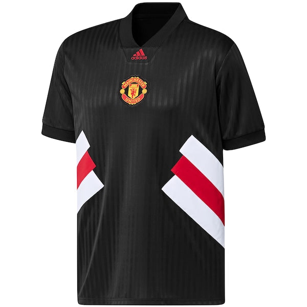 Manchester United adidas Football Icon Jersey - Black - Image 2