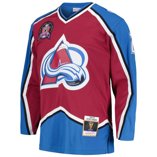 Peter Forsberg Colorado Avalanche 1995/96 Blue Line Player Jersey - Burgundy - Image 2