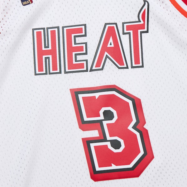 Dwyane Wade Miami Heat 2007/08 Hardwood Classics Swingman Jersey - White - Image 4
