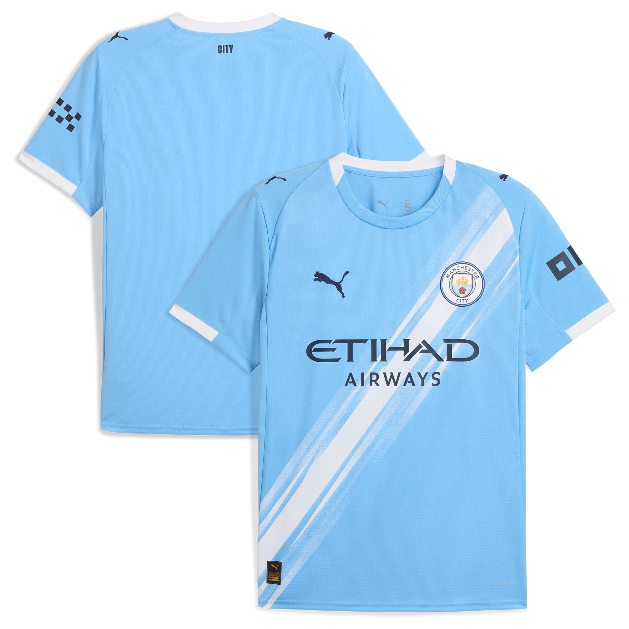 Manchester City Puma 2025/26 Third Replica Jersey - Gray/Neon Green/Light Blue/Black/Green - Image 5