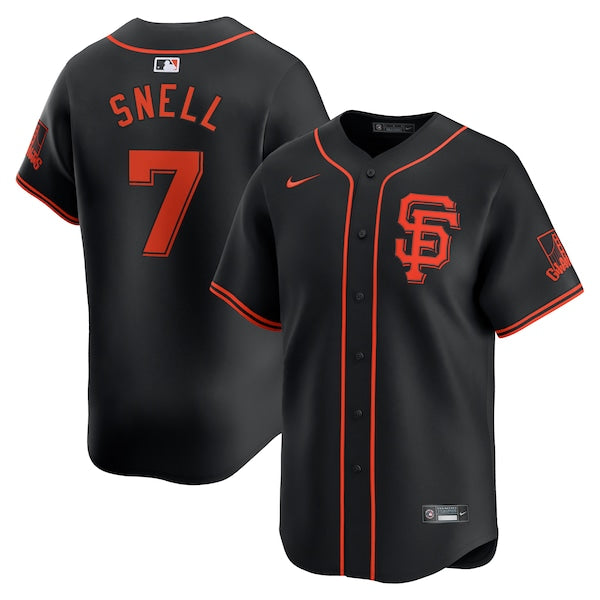 Blake Snell San Francisco Giants Nike Alternate Limited Jersey - Black/Cream/Gray - Image 2