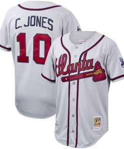 Chipper Jones Atlanta Braves Cooperstown Collection Authentic Jersey - Gray