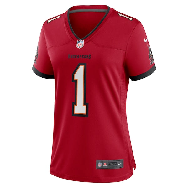 Number 1 Mom Tampa Bay Buccaneers Nike Women's Game Jersey - Red - Image 2