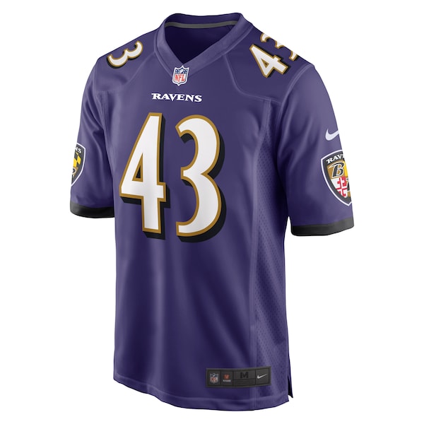 Justice Hill Baltimore Ravens Nike Game Jersey - Purple - Image 2
