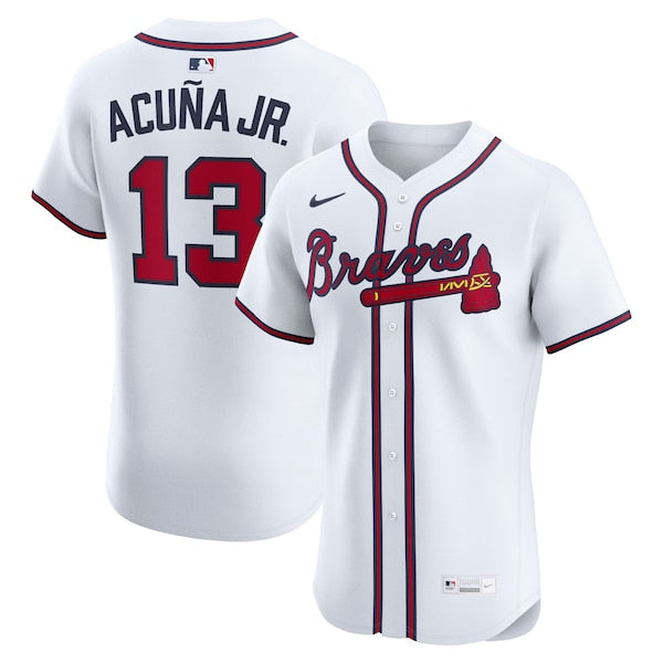 Ronald Acu?a Jr. Atlanta Braves Nike Home Elite Player Jersey - White/Red/Navy