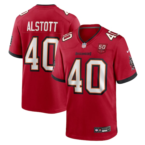 Mike Alstott Tampa Bay Buccaneers Nike 50th Season Team Game Jersey - Red/Creamsicle - Image 3