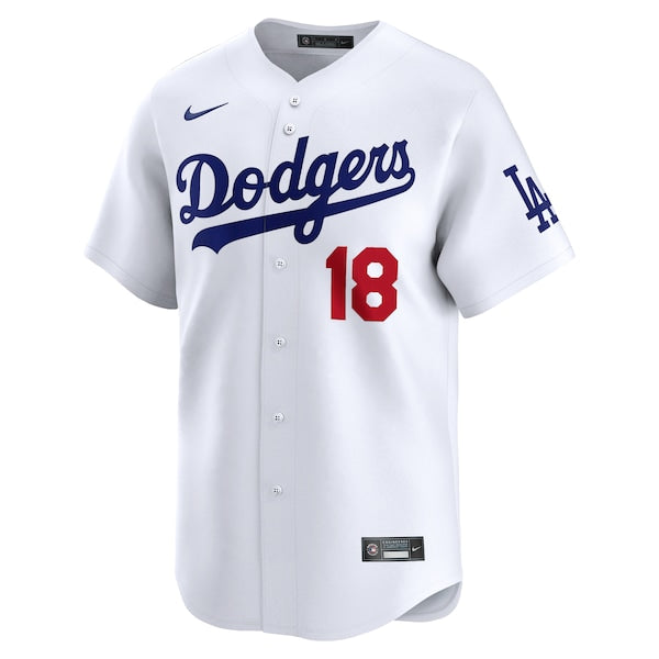 Yoshinobu Yamamoto Los Angeles Dodgers Nike Home Limited Player Jersey - White - Image 2