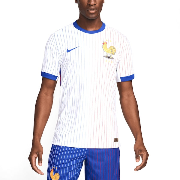 France National Team Nike 2024 Away Authentic Blank Jersey - White - Image 5