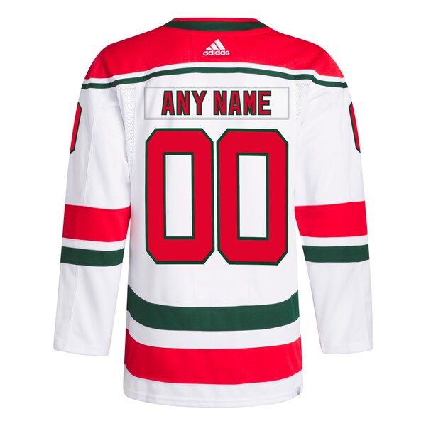 New Jersey Devils adidas W Anniversary Heritage Primegreen Authentic Custom Jersey - White - Image 3