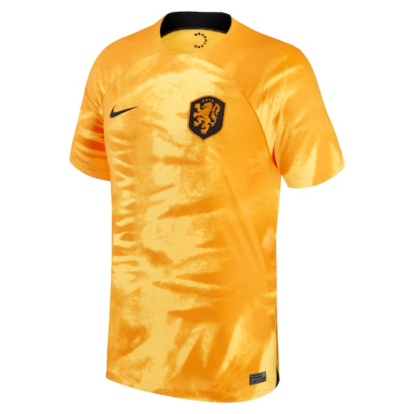 Netherlands National Team Nike Youth 2022/23 Home Breathe Stadium Replica Blank Jersey - Orange - Image 3