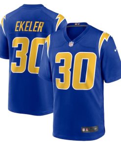 Alternative view of Austin Ekeler Los Angeles Chargers Nike Game Jersey - Royal/Navy/White