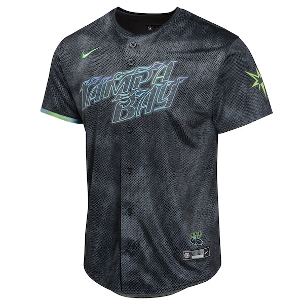 Shane McClanahan Tampa Bay Rays Nike Youth 2024 City Connect Limited Player Jersey - Charcoal - Image 2