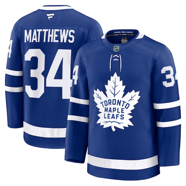 Auston Matthews Toronto Maple Leafs Home Premium Jersey - Blue/White - Image 2