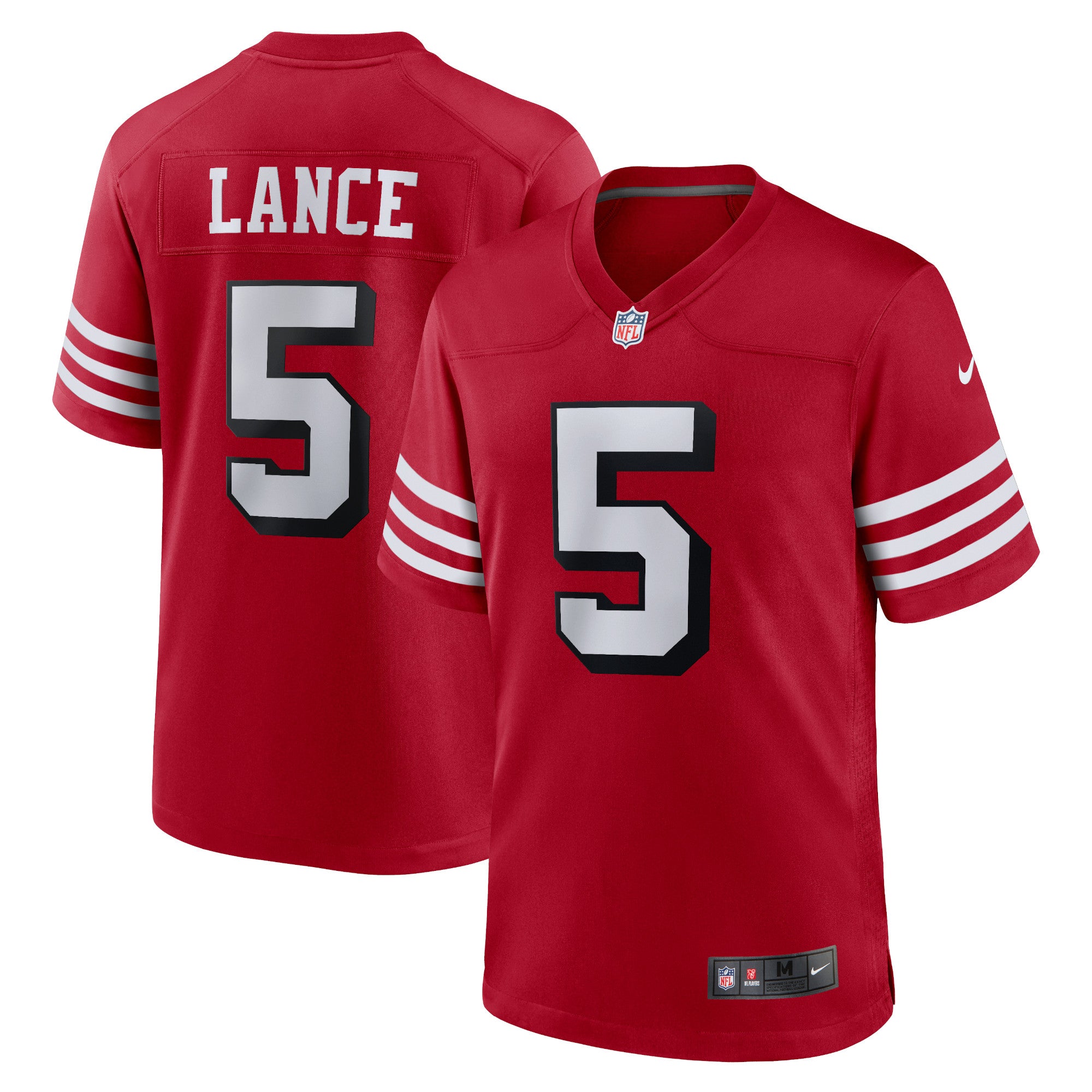 Trey Lance San Francisco 49ers Nike Game Jersey - Scarlet/Red - Image 6
