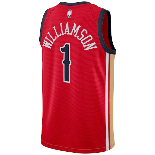 Zion Williamson New Orleans Pelicans Jordan Brand Unisex Swingman Jersey - Statement Edition - Red - Image 3