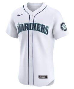 Alternative view of Darren McCaughan Seattle Mariners Nike Home Elite Player Jersey - White