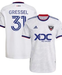 Julian Gressel D.C. United adidas 2022 The Marble Authentic Player Jersey - White