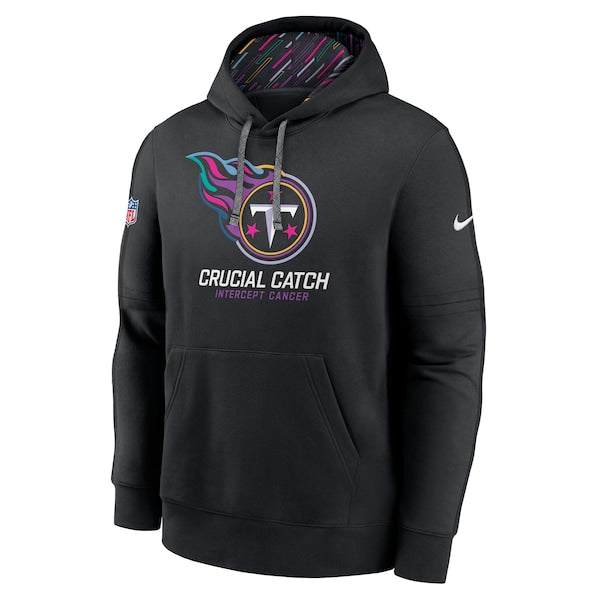 Tennessee Titans Nike 2024 NFL Crucial Catch Club Pullover Hoodie - Black - Image 2