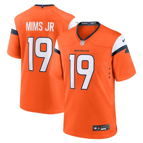 Marvin Mims Jr Denver Broncos Nike Team Game Jersey - Orange/White/Navy