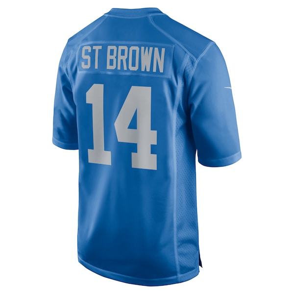 Amon-Ra St. Brown Detroit Lions Nike Player Game Jersey - Blue - Image 3
