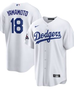 Yoshinobu Yamamoto Los Angeles Dodgers Nike 2024 World Series Champions Home Replica Player Jersey - White