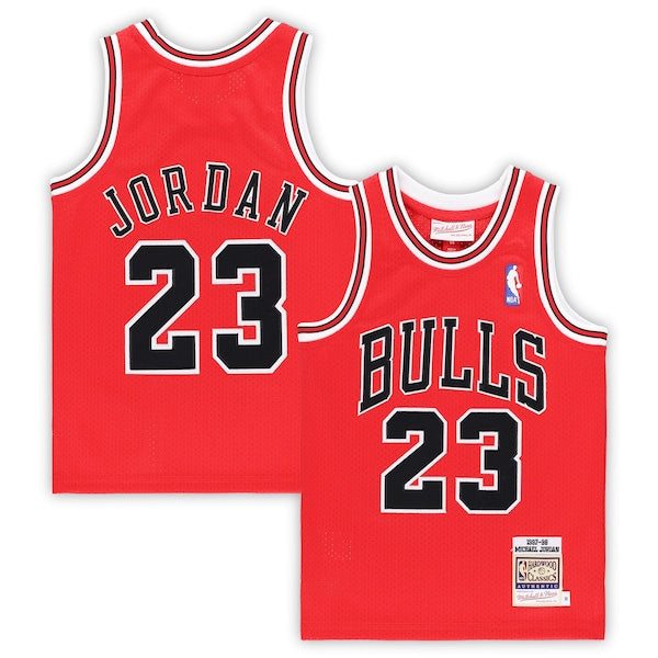 Michael Jordan Chicago Bulls Preschool 1997/98 Hardwood Classics Authentic Jersey - Red/Black/White - Image 2