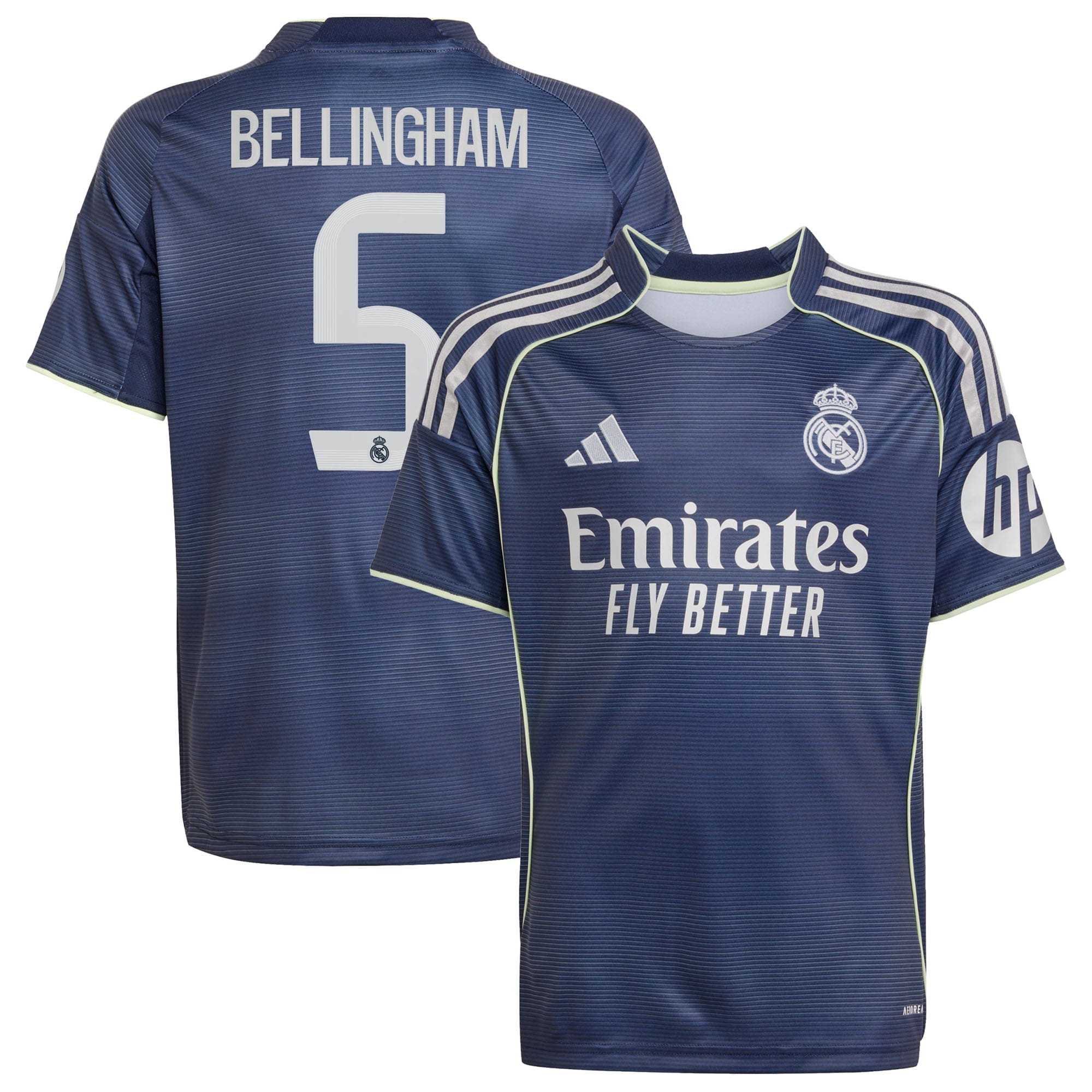 Jude Bellingham Los Merengues adidas Youth 2025/26 Home Replica Jersey - White/Blue - Image 6