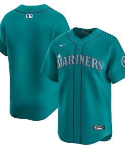 Alternative view of Seattle Mariners Nike Alternate Limited Jersey - Aqua/Navy