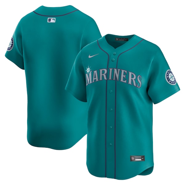 Seattle Mariners Nike Alternate Limited Jersey - Aqua/Navy - Image 2