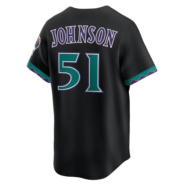 Randy Johnson Arizona Diamondbacks Nike Throwback Cooperstown Collection Limited Jersey - Black/Cream - Image 4