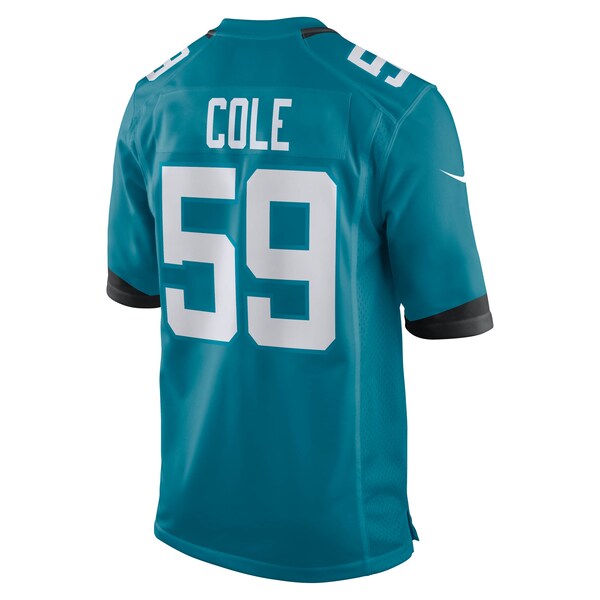 Myles Cole Jacksonville Jaguars Nike Team Game Jersey - Teal - Image 4
