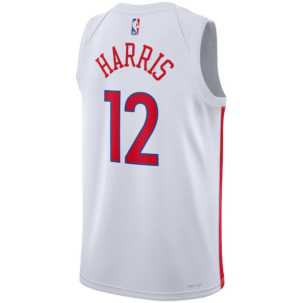 Tobias Harris Philadelphia 76ers Nike Unisex 2022/23 Swingman Jersey - City Edition - White - Image 3