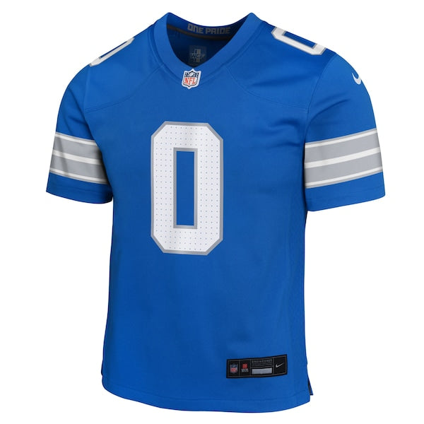 Jahmyr Gibbs Detroit Lions Nike Youth Team Game Jersey - Blue/White/Black - Image 3