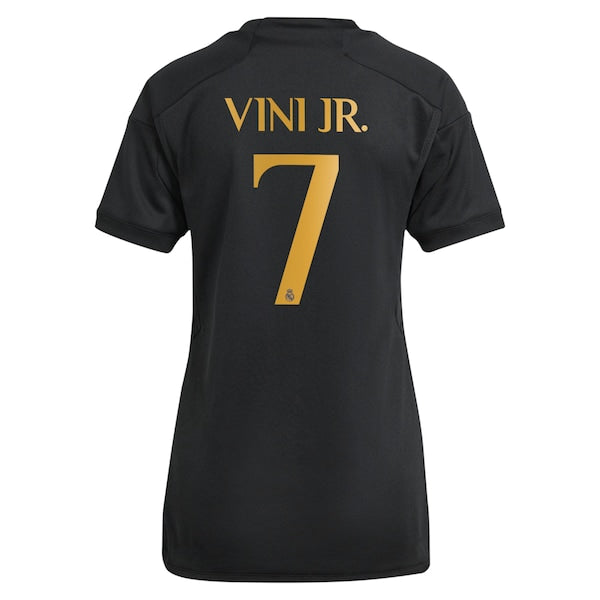 Vini Jr. Los Merengues adidas Women's 2023/24 Third Replica Player Jersey - Black - Image 3