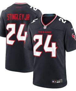 Alternative view of Derek Stingley Jr. Houston Texans Nike Game Jersey - Navy/Red/White