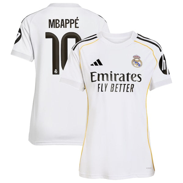 Kylian Mbapp¨¦ Los Merengues adidas Women's 2025/26 Home Replica Player Jersey - White/Blue