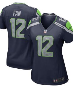 Alternative view of 12th Fan Seattle Seahawks Nike Women's Player Jersey - Navy/Royal