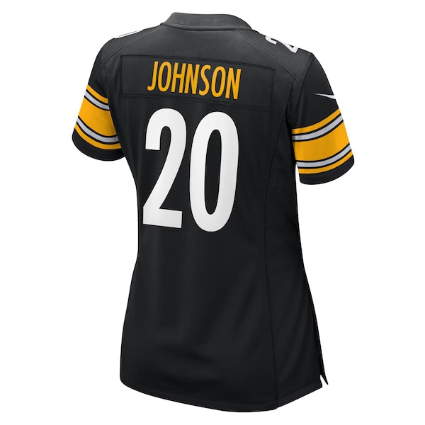 Kaleb Johnson Pittsburgh Steelers Nike Women's Team Game Jersey - Black - Image 3