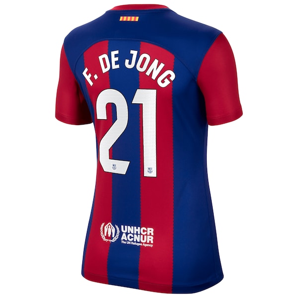 Frenkie de Jong Barcelona Nike Women's 2023/24 Home Replica Jersey - Royal - Image 3
